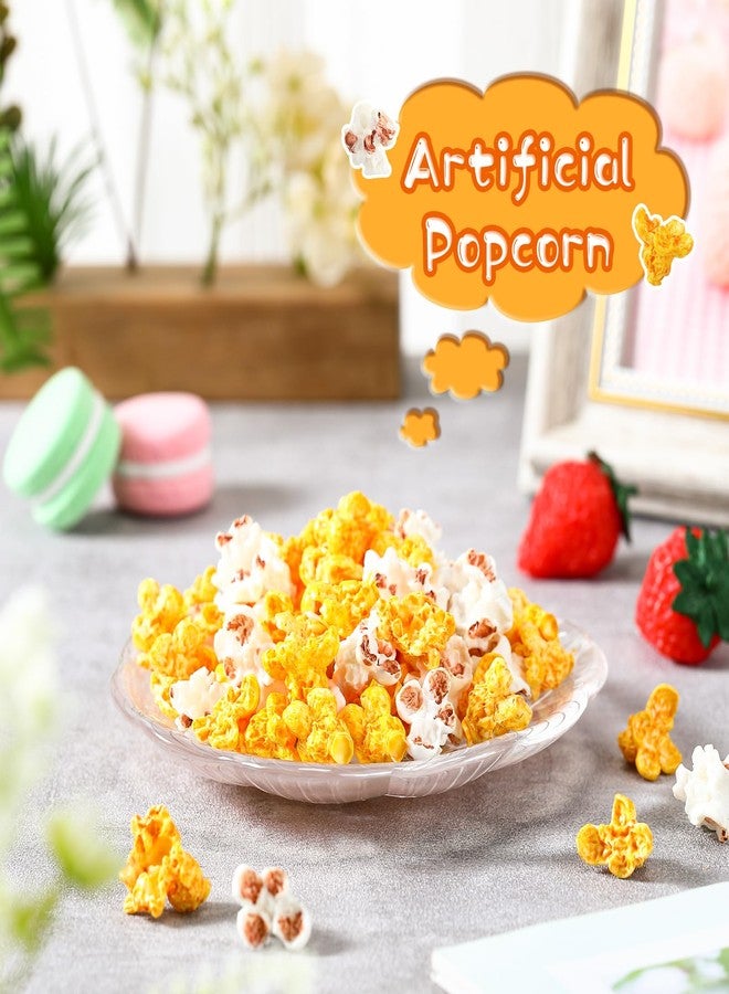 Waydress 150 Pcs Miniature Fake Popcorn Artificial Simulation Popcorn Charms Models Resin Food Props Pendant for DIY Earring Bracelet Necklace Party Photo Dollhouse Kitchen Halloween Decoration - Image 3