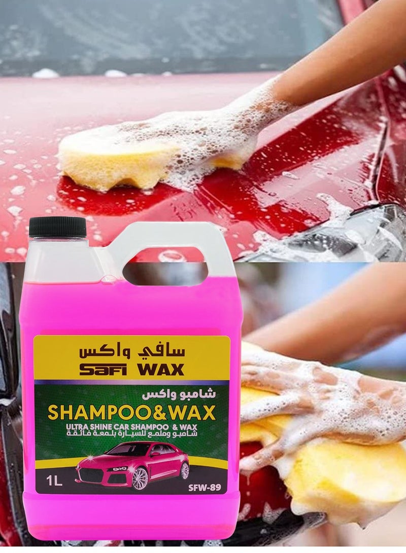 Safi WAX Wax & Shampoo Ultra Shine Car Shampoo Wax Car Washing Shampoo 1 Litre ZOZO - Image 5