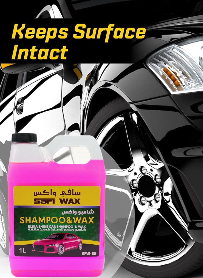 Safi WAX Wax & Shampoo Ultra Shine Car Shampoo Wax Car Washing Shampoo 1 Litre ZOZO - Image 3