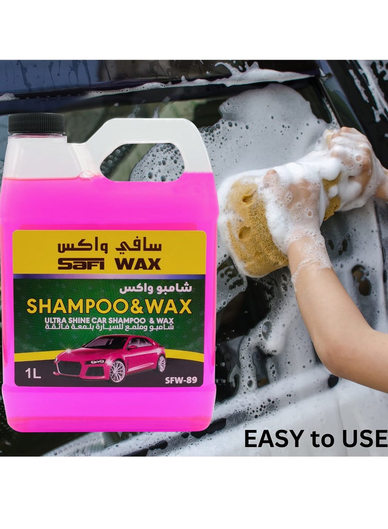 Safi WAX Wax & Shampoo Ultra Shine Car Shampoo Wax Car Washing Shampoo 1 Litre ZOZO - Image 4