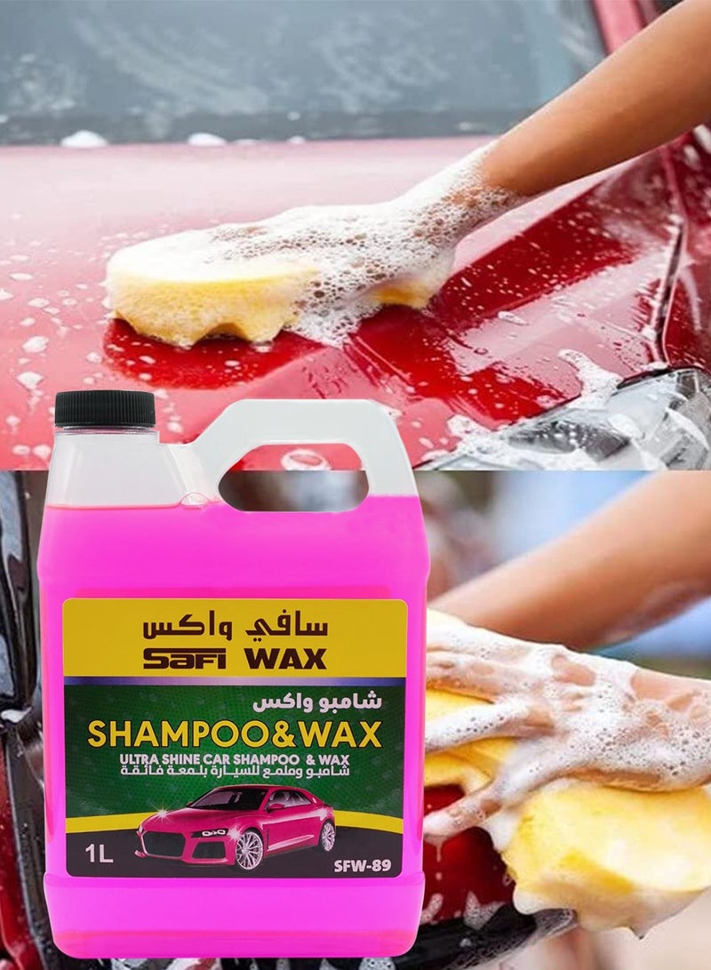 Safi WAX Wax & Shampoo Ultra Shine Car Shampoo Wax Car Washing Shampoo 1 Litre ZOZO - Image 2