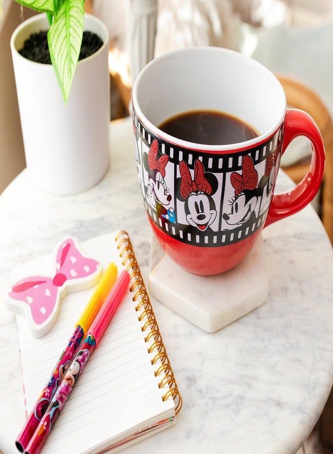Silver Buffalo Disney Minnie Mouse Film Reel Ceramic Soup Mug | Bowl For Ice Cream, Cereal, Oatmeal | Large Coffee Cup For Espresso, Caffeine, Beverages | Cute Home & Kitchen Decor Essentials | Holds 24 Ounces - Image 3