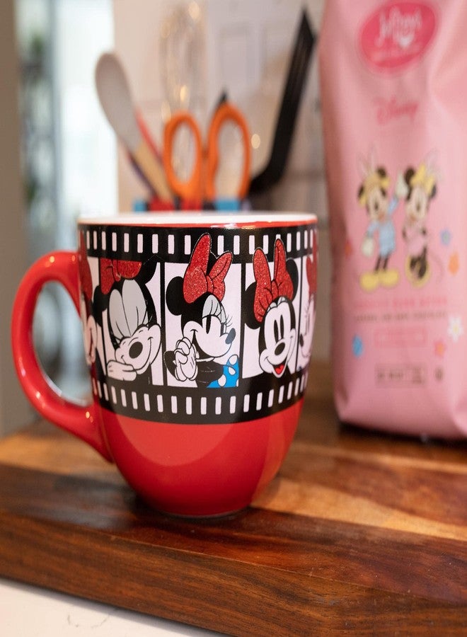 Silver Buffalo Disney Minnie Mouse Film Reel Ceramic Soup Mug | Bowl For Ice Cream, Cereal, Oatmeal | Large Coffee Cup For Espresso, Caffeine, Beverages | Cute Home & Kitchen Decor Essentials | Holds 24 Ounces - Image 2