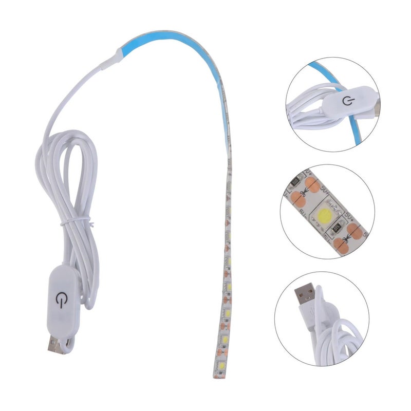 شريطان إضاءة LED مرنان USB من قطعتين، شريط إضاءة صديق للبيئة لماكينة الخياطة - Image 5