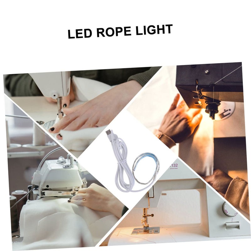 شريطان إضاءة LED مرنان USB من قطعتين، شريط إضاءة صديق للبيئة لماكينة الخياطة - Image 4