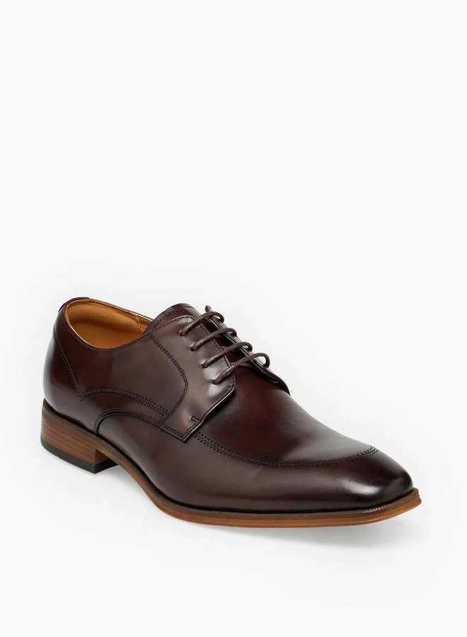 Duchini Women Leather Lace-Up Derby Shoes