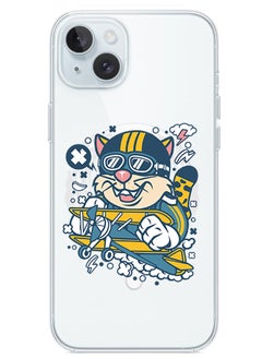 Magnetic Case for iPhone 15 Plus 6.7-inch Compatible with MagSafe Wireless Charging, Shockproof Phone Bumper Cover cat on plane copy