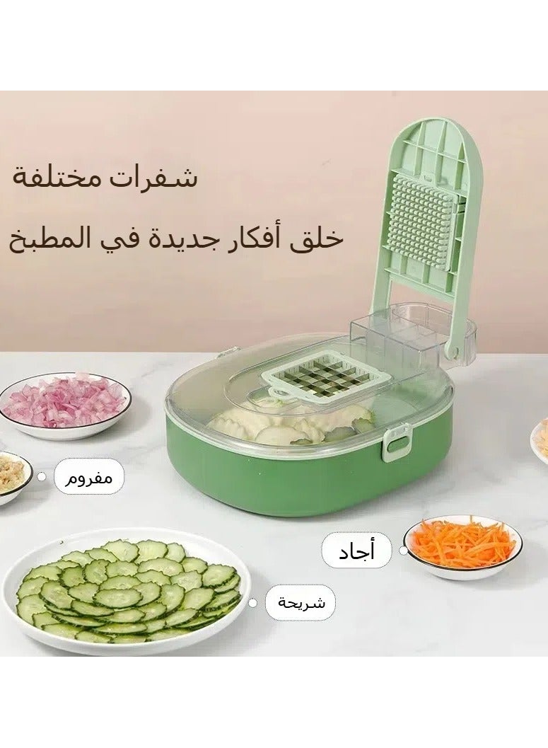 general Multifunctional Stainless Steel Vegetable Cutter Grater Slicer Mash Drainer Kitchen Tool for Vegetables and Fruits Cutting Machine - Image 2