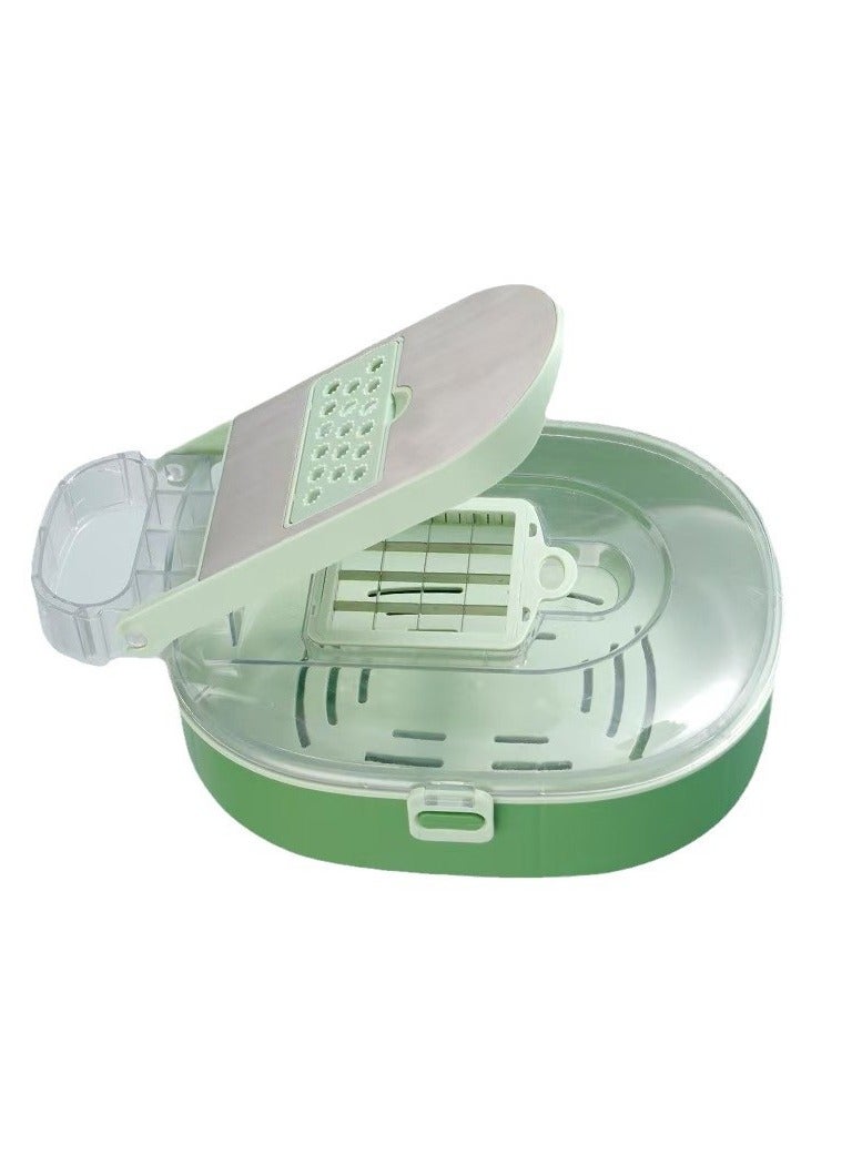 general Multifunctional Stainless Steel Vegetable Cutter Grater Slicer Mash Drainer Kitchen Tool for Vegetables and Fruits Cutting Machine - Image 4