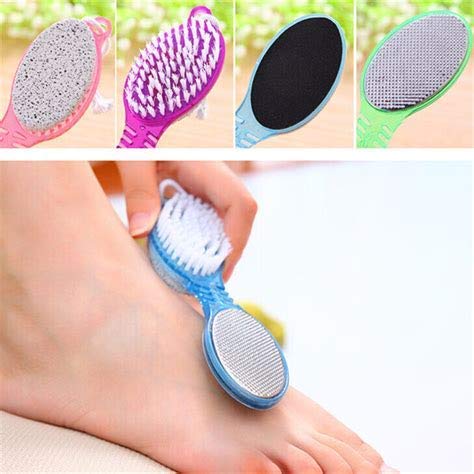 CUVLY® 4 in 1 Foot Pedicure Brush, foot Cleaner Tool Scrubber Pedicure (Multicolor)(Cleanse, Scrub, File And Buff) Pedicure Tool Pedicure Brush For Feet Foot Scrubber - Image 4
