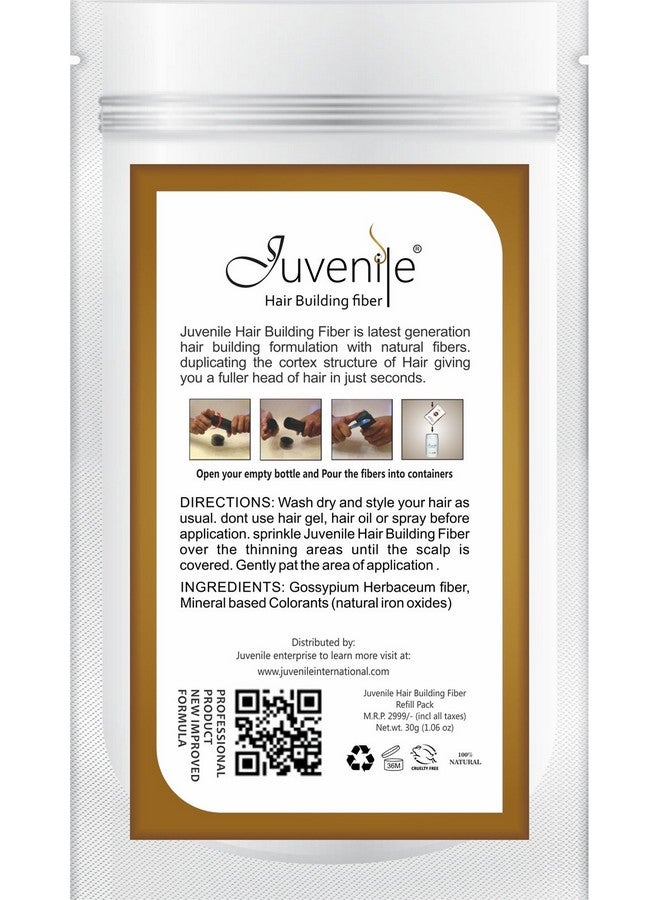 جوفينايل عبوة إعادة تعبئة ألياف الشعر للأطفال باللون الأسود 90 جرام (30 جرام لكل عبوة) - Image 3