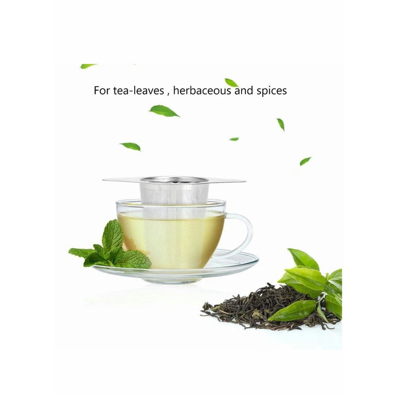 SOLARAE Stainless Steel Tea Infuser, Premium Tea Strainer with Two Handles & Large Capacity for Loose Tea Leaf, Classic Metal Mesh Tea Filter for Cups, Mugs, Teapots - Image 5