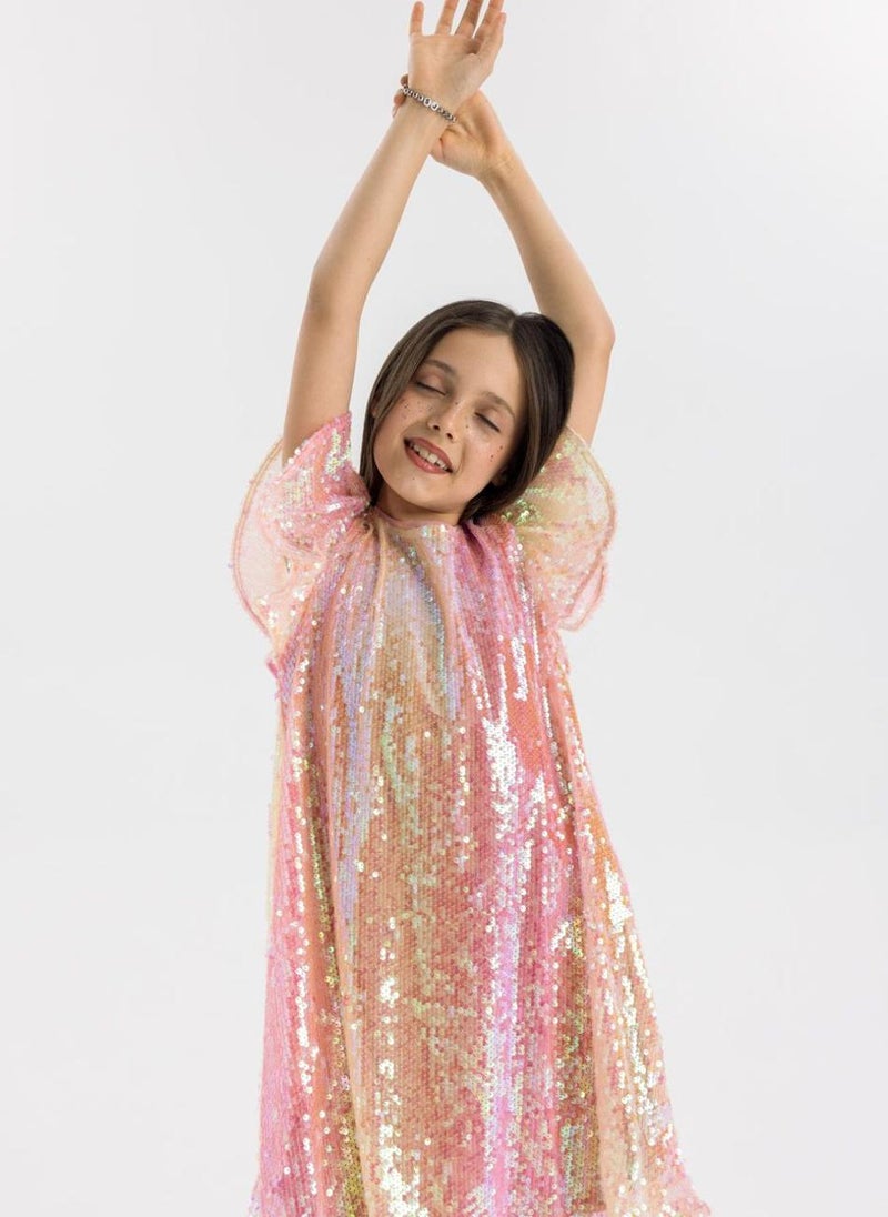 MINOTI Sequin A-Line Dress  - Image 5