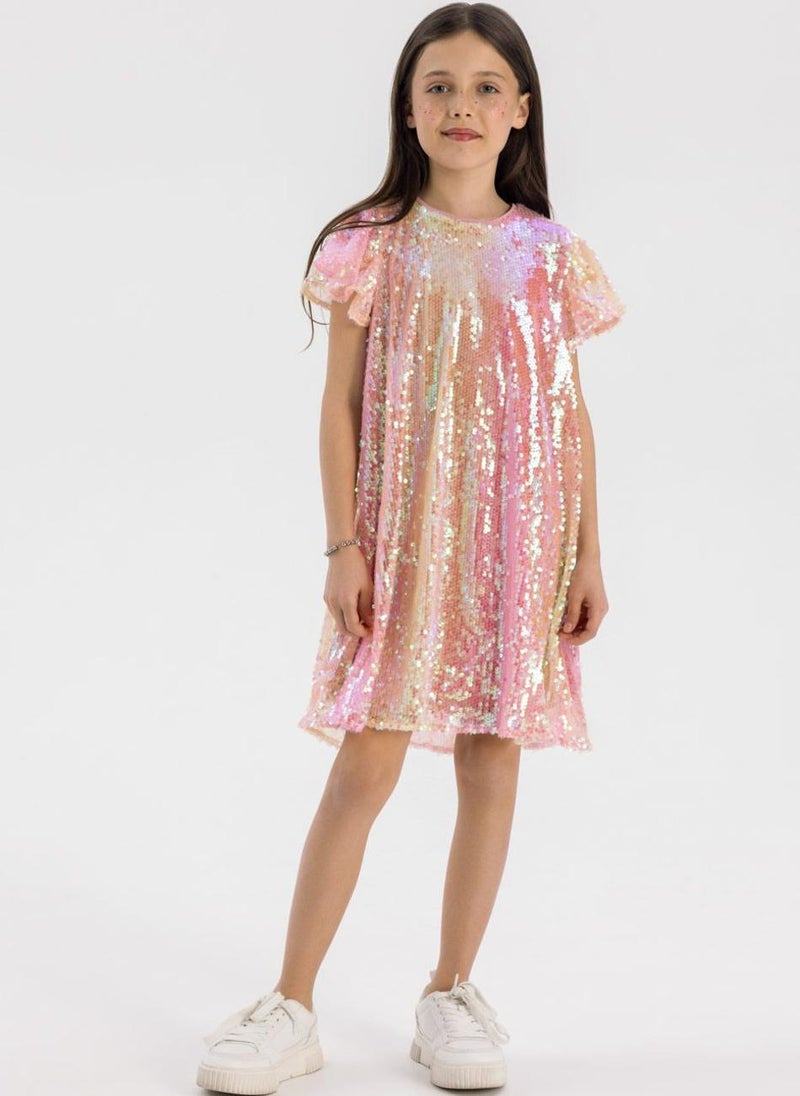 MINOTI Sequin A-Line Dress  - Image 4