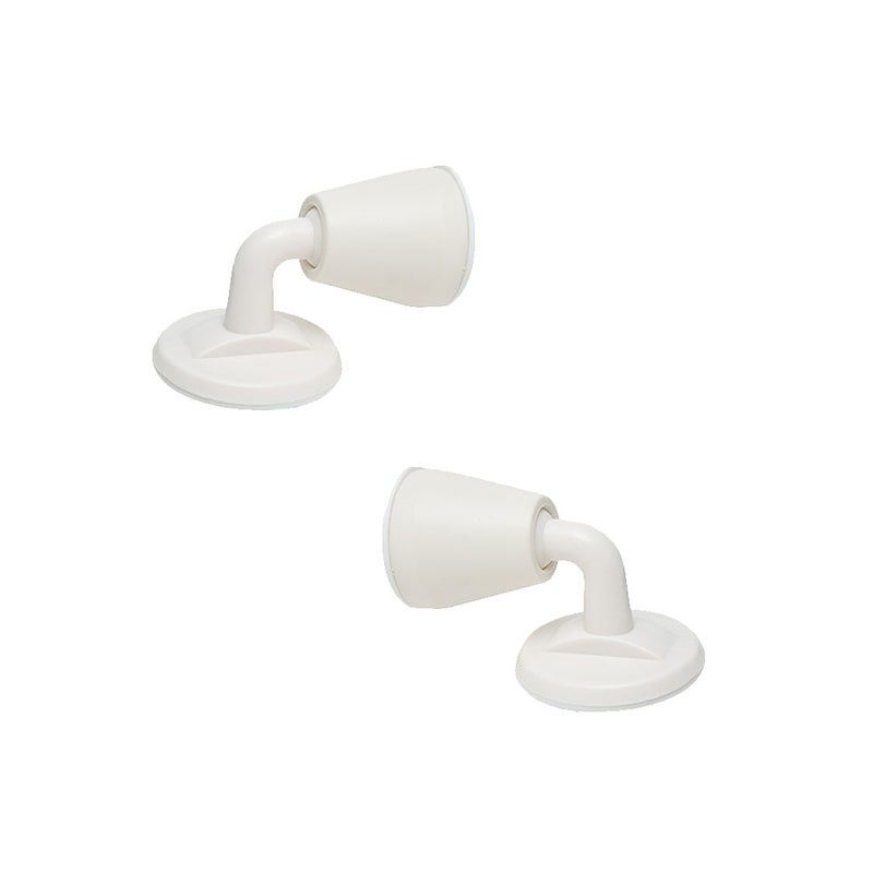 2pcs Silicone Anti-collision Door Self-adhesive Mute Door Protective Pad Sucking Door Knob Bumper Door Protector for Office Bedroom (White) - Image 5