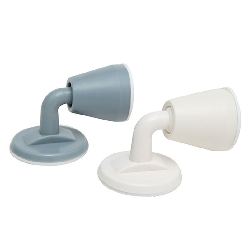 2pcs Silicone Anti-collision Door Self-adhesive Mute Door Protective Pad Sucking Door Knob Bumper Door Protector for Office Bedroom (White) - Image 4