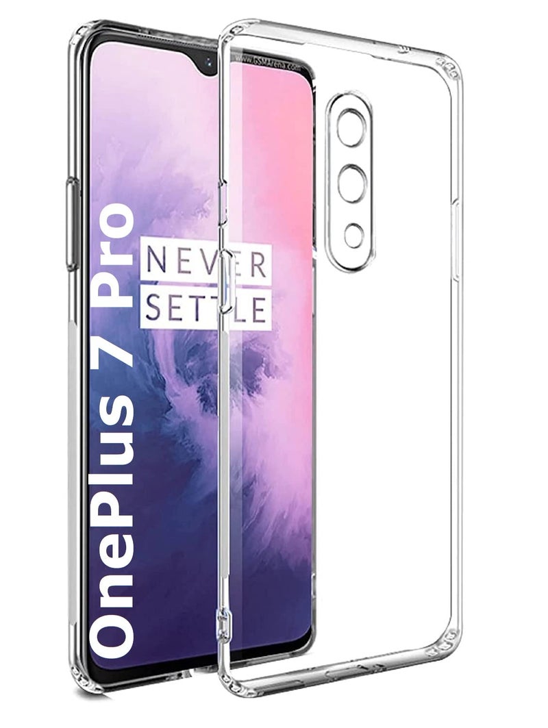 Realcase OnePlus 7 Back Cover Case | Transparent Clear TPU Soft Silicone Back Cover Case for Oneplus 7 Pro (Clear) - Image 1
