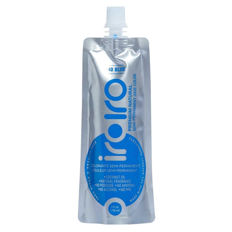 Iroiro IROIRO Premium Natural SemiPermanent Hair Color 40 Blue 4oz 