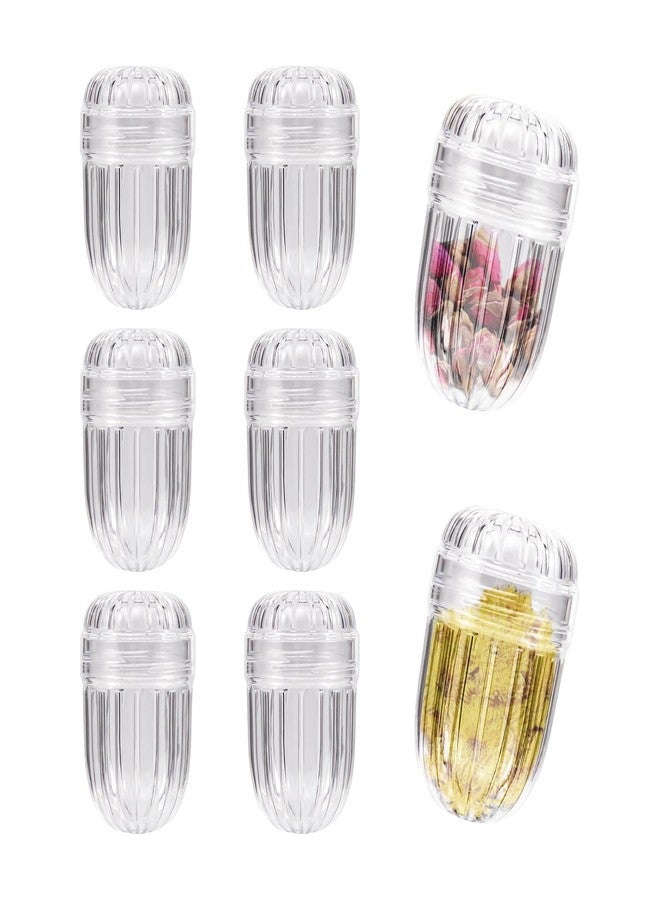 Yitexin 8 Pieces Plastic Tea Infuser for Wide Mouth Bottles, Clear Tea Strainer Diffuser, Reusable Floral Loose Tea Leaf Steeper, Tea Filter Holder for Cup Mug Teapots (8 Pcs) - Image 1