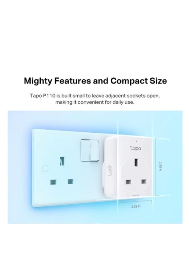 tapo TP-Link Tapo P110 Mini Smart Wi-Fi Plug Socket with Voice Control - Image 3