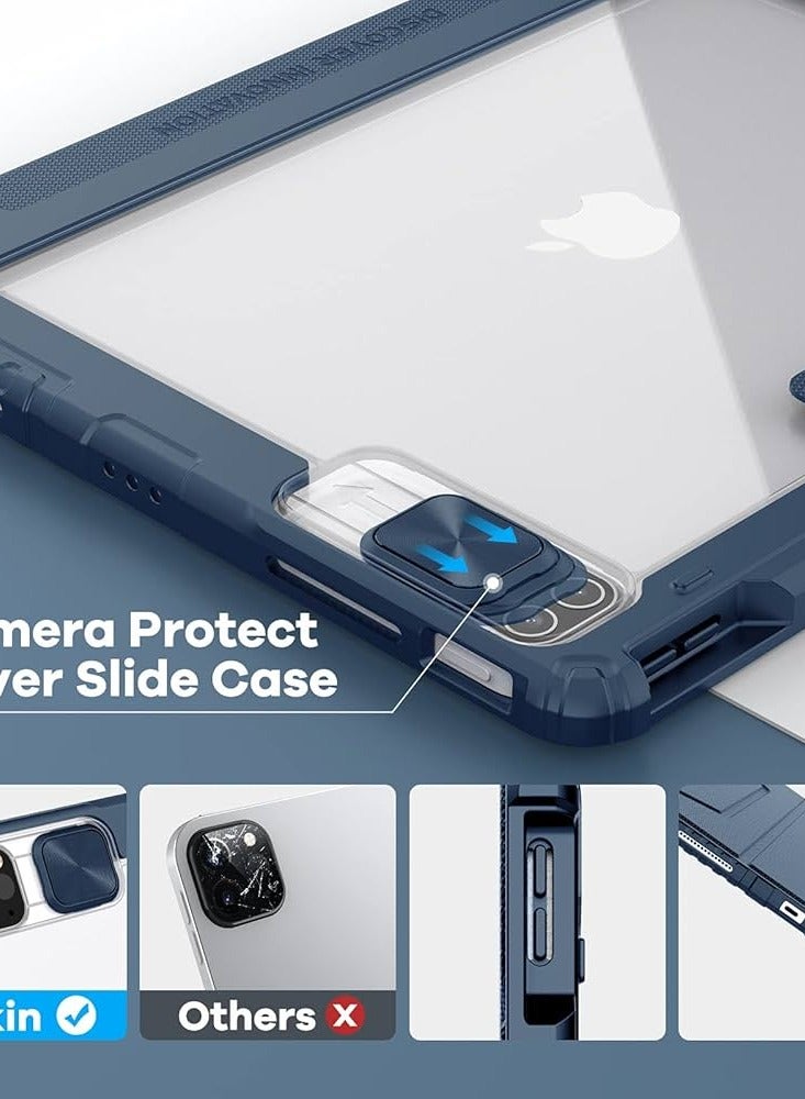 Nillkin iPad air13 2024 m2 Case with ,  Case for iPad Magic Trackpad, Detachable , Adjustable Portrait/Landscape Stand, Sliding Camera Cover, Pencil Holder, navy blue - Image 1