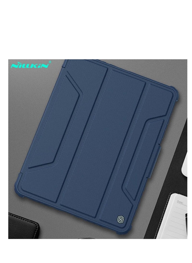 Nillkin iPad air13 2024 m2 Case with ,  Case for iPad Magic Trackpad, Detachable , Adjustable Portrait/Landscape Stand, Sliding Camera Cover, Pencil Holder, navy blue - Image 4