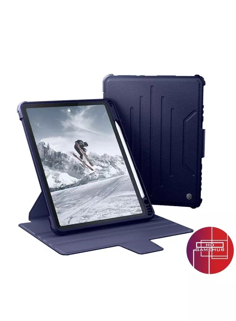 Nillkin iPad air13 2024 m2 Case with ,  Case for iPad Magic Trackpad, Detachable , Adjustable Portrait/Landscape Stand, Sliding Camera Cover, Pencil Holder, navy blue - Image 2