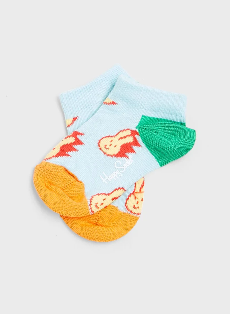 Happy Socks Kids 2 Pack Dog & Bunny Ankle Socks