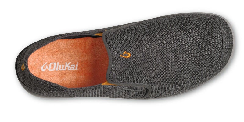 OLUKAI Nohea Mesh Men's Slip On Sneakers, Lightweight & Breathable Shoes for Everyday Wear, All-Weather & Enhanced Traction, Dk Shadow/Dk Shadow, 14 - Image 5