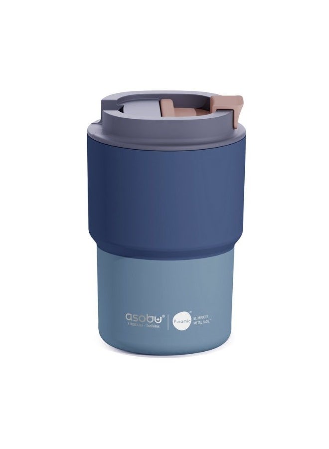 Asobu Ceramic Lined Travel Mug 12oz/360ml Pastel Blue, Vacuum Insulated Stainless Steel Coffee Mug, No Metal Taste, Leakproof Lid, BPA Free Reusable Cup for Hot & Cold Drinks, Car Cup Holder Friendly - Image 2