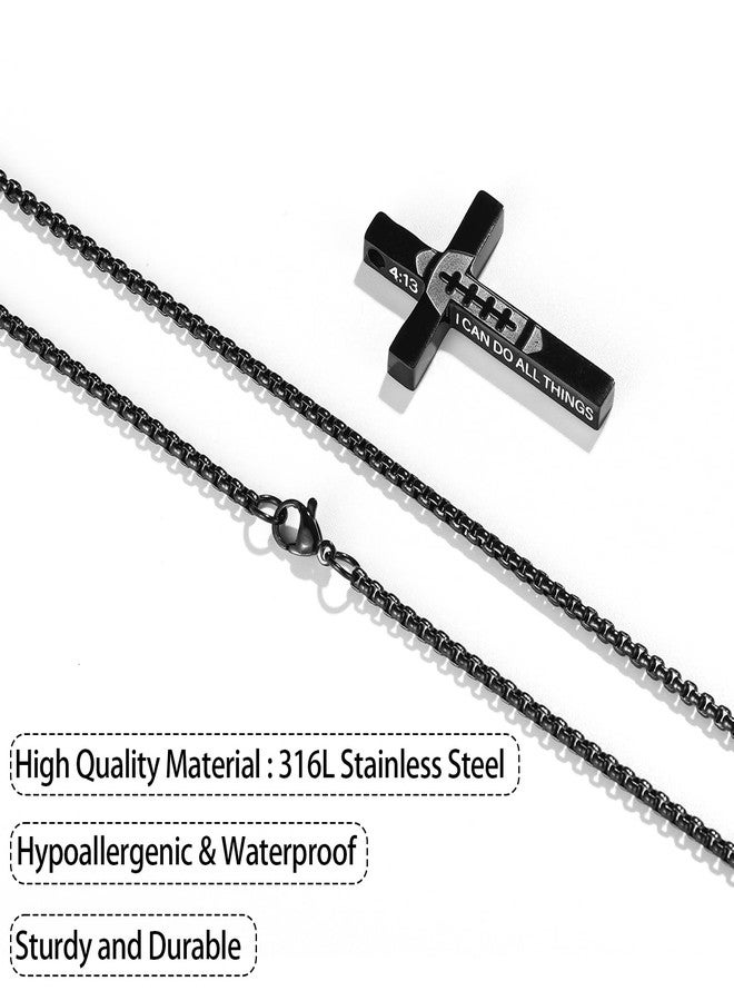 VULETO Football Cross Necklace for Boys Men, Football Accessories Gear Stuff Pendant Chain Valentines Christian Religious Easter Basket Stuffers Jewelry Gifts for Son Kids Teenage Teen Him Age 8-12 Coach Team - Image 5