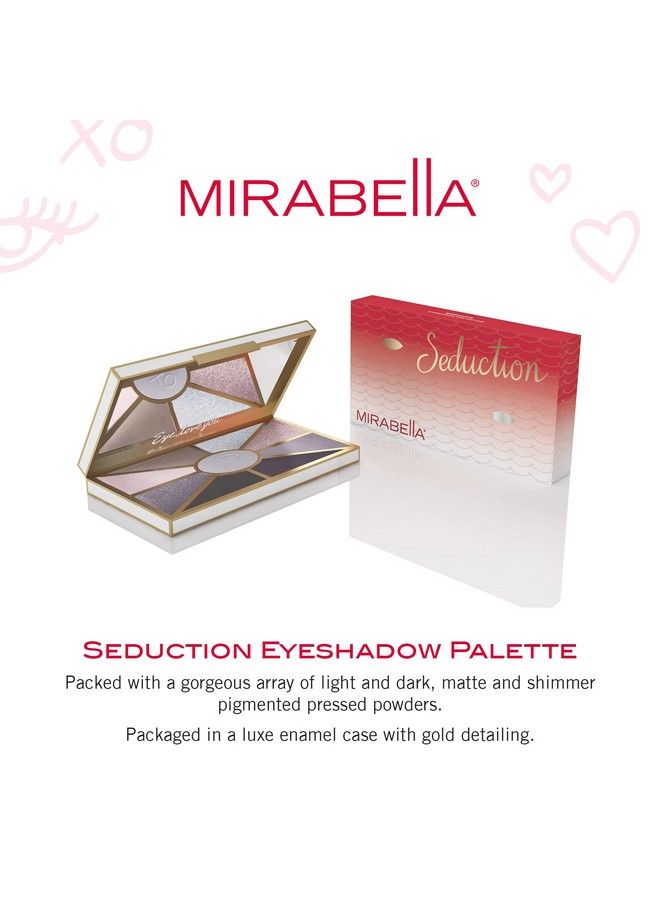 Mirabella Eyeshadow Palette Seduction Eye Love You Collection Neutral UltraPigmented Pressed Powders Matte & Shimmer Colors LongLasting Blendable & Natural Paraben & TalcFree - Image 3