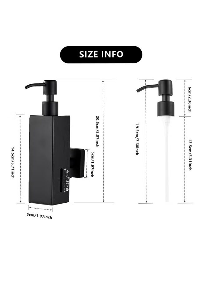 Meikeer Luxury Matte Black Wall-Mounted Soap Dispenser – Modern Hotel Bathroom Accessory - Image 3