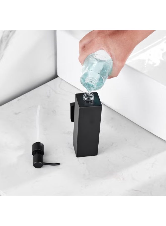 Meikeer Luxury Matte Black Wall-Mounted Soap Dispenser – Modern Hotel Bathroom Accessory - Image 4