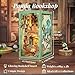 Fsolis Book Nook Kit DIY Miniature House Kit 3D Wooden Puzzles for Adults Bookshelf Diorama Decor Gifts for Women Readers Book LoversPanda Bookshop - Image 4