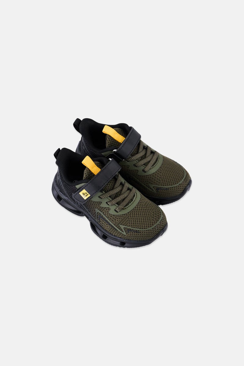 RBX Kids Boy Velcro Outdoor Shoes, Olive - Image 3