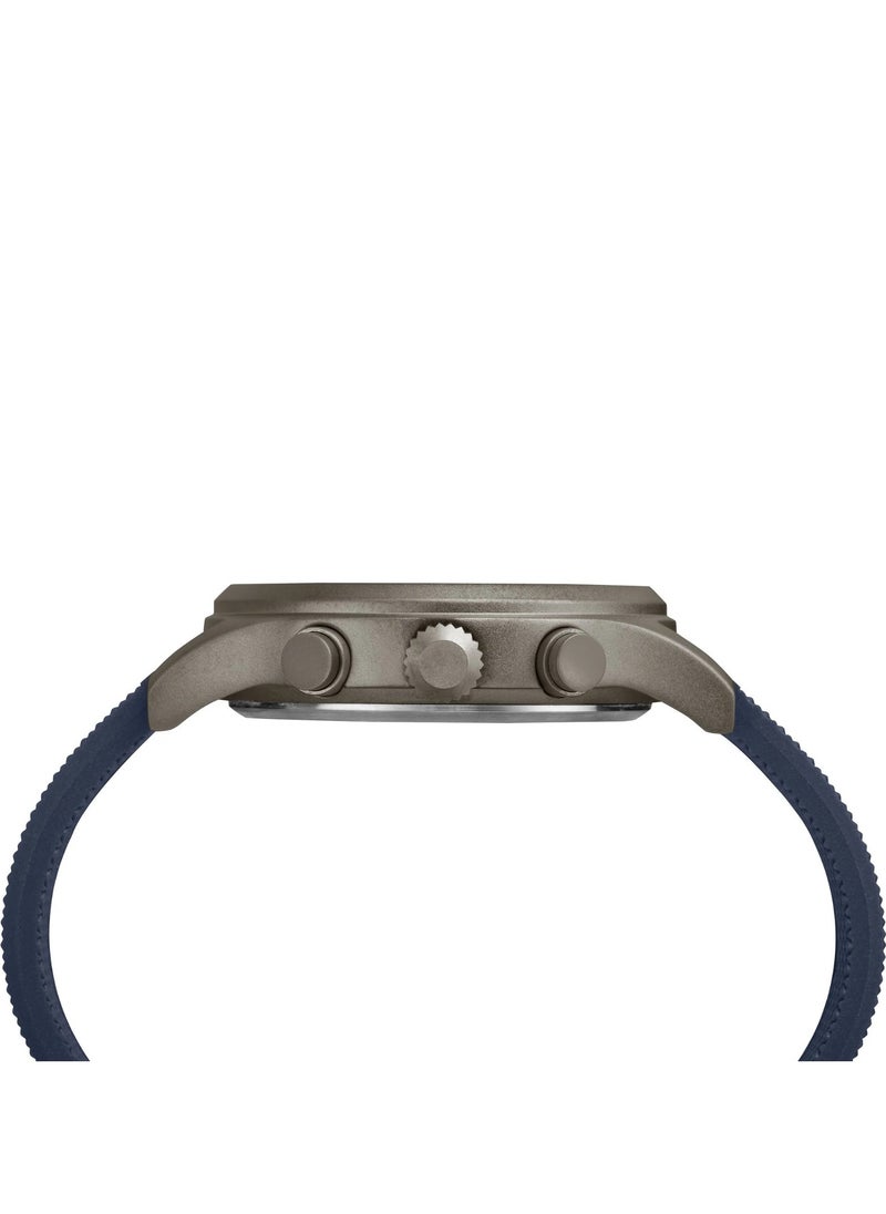 Timex Brass Multi Function Men's Watch With Silicone Blue Band TW2R60300