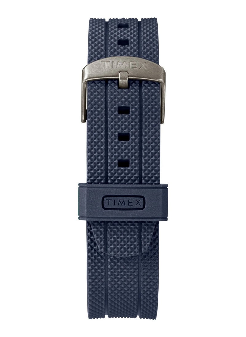Timex Brass Multi Function Men's Watch With Silicone Blue Band TW2R60300