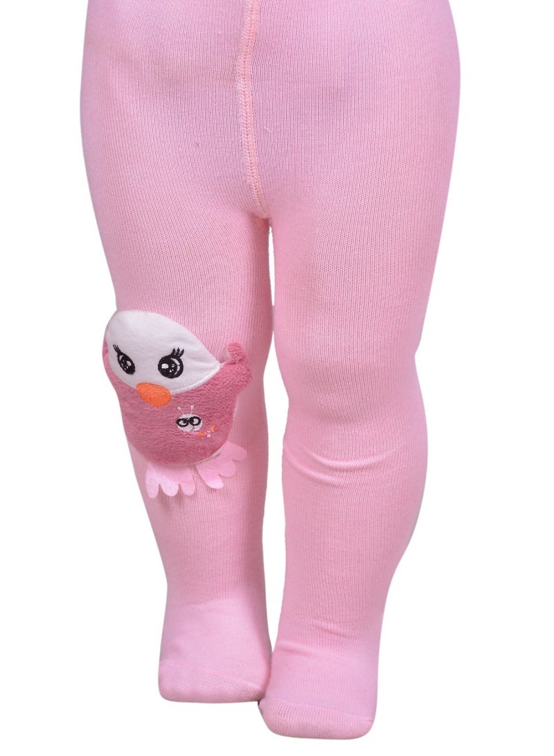 Girls' tights, cotton, lycra, fuchsia