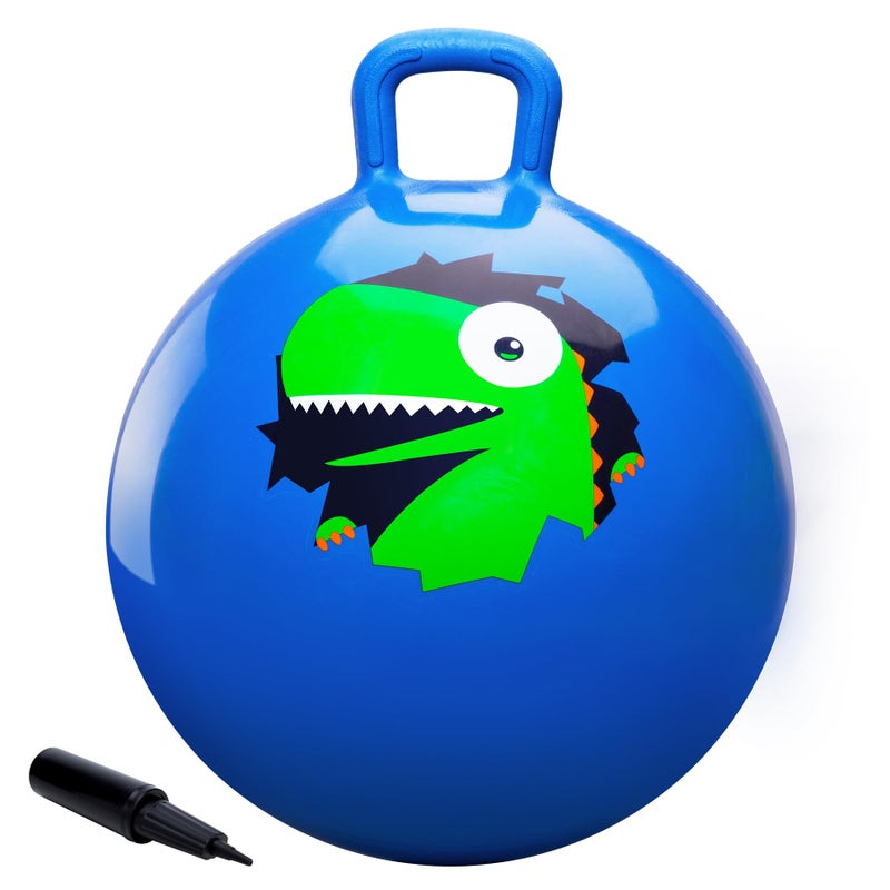 ZOOJOY 20 Inch Hopper Balls for Kids 512 Sit On Bouncy Ball with Handle Inflatable Hippity Hop for IndoorOutdoor Play Dinosaur Jumping Toys for Boys Girls Gifts with Air Pump - Image 3