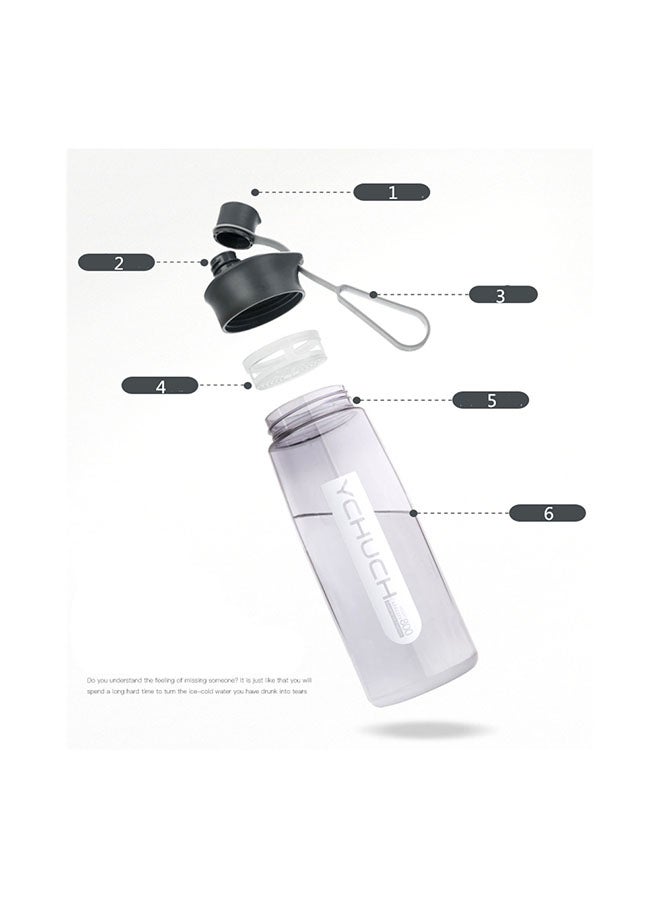 بيوينتي زجاجة مياه محمولة لإعداد مخفوق البروتين أسود / شفاف 24.5 x 7سم - Image 2