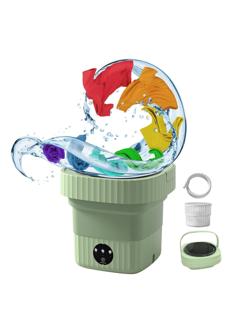 Loquat 6.5L Portable Washing Machine Foldable Mini Washer with Dehydration Function  - Image 1