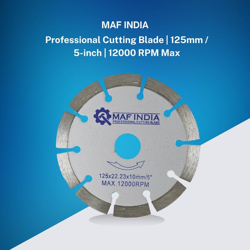 MAF PRO 5 Inch/ 125mm Marble Cutting Blade – Sharp Cutter for Granite & Marble, 125mm Diameter, 22mm Bore Size (Pack of 1) - Image 4