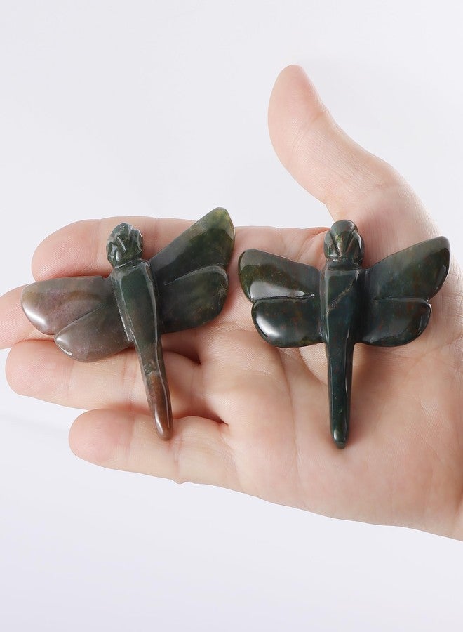 Artistone Ocean Jasper Dragonfly Statue Healing Crystals Hand Carved Cute Animal Figurine, Worry Stone for Anxiety Relif Home Desk Decor Wall Decoration - Image 4