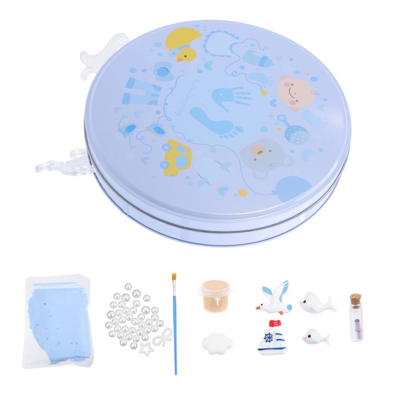 Newborn Footprint Casting Kit Baby Hand and Foot Print Keepsake Mold Plaster Footprint Ornament for Nursery Memories for New Parents 1 Set - Image 1