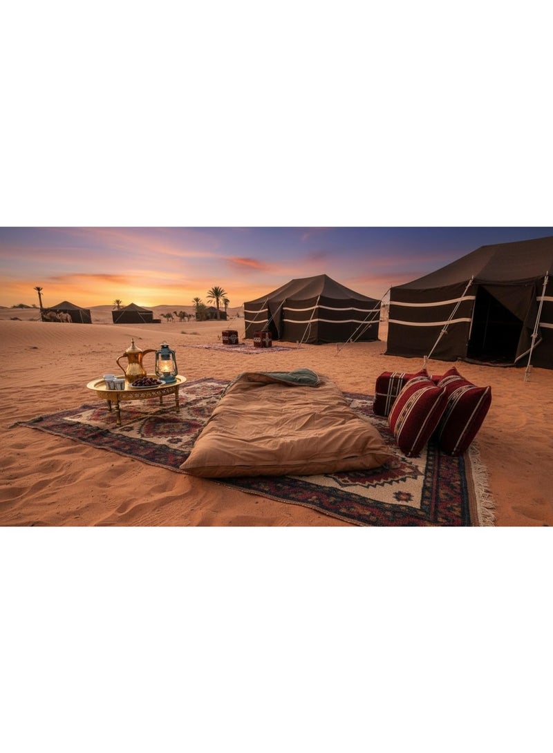 بيكي فراش نوم للرحلات – قماش تنزاني رملي 200*190سم - Image 2