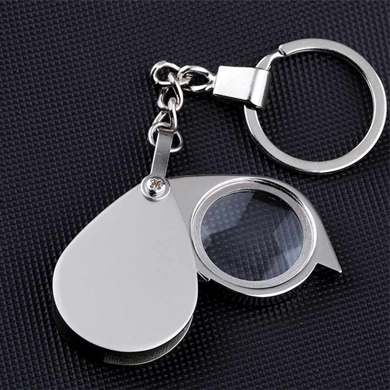 Qgond 10X Mini Pocket Magnifying Glass â€“ Folding Jewelerâ€™s Loupe with Keychain for Reading, Jewelry and Hobbies - Image 4