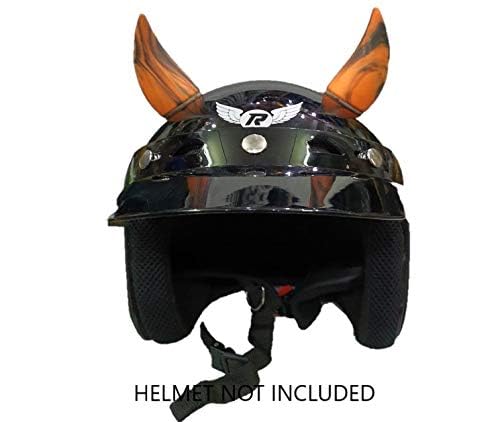 SELVIKE Devil's Helmet Horn with Suction Rubber Pad for All Bikes and Motorcycles (Pack of 2) (Black-Orange) - Image 4