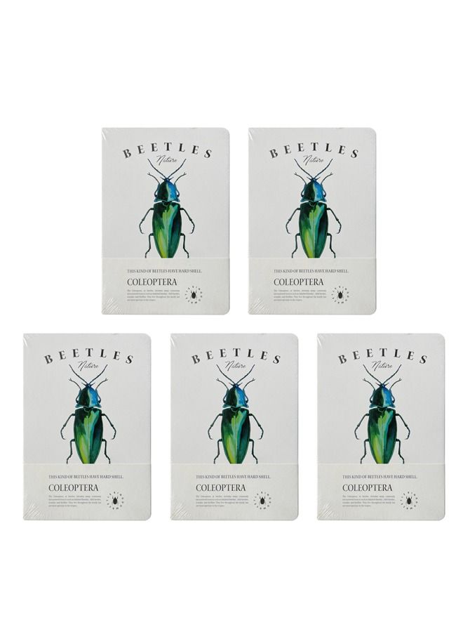 XIANGYU 5-Piece Beetles Cover Diary Notebooks Journal Notebook For Students - Image 1