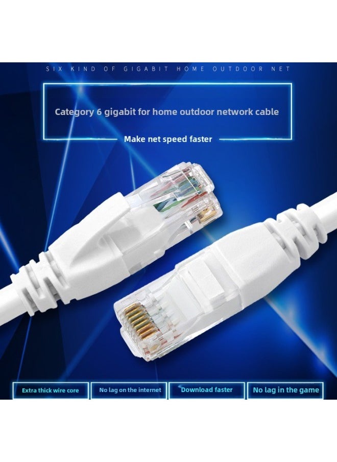 Generic Router Network Cable Cat6 Category 6 Unshielded Network Cable Network Jumper Household Outdoor Computer Broadband Twisted Pair-Color:Blue-Line Length:2 M  - Image 2